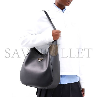 PRADA CITY MEDIUM LEATHER SHOULDER BAG IN BLACK 1BC181 (40*30*9cm) 